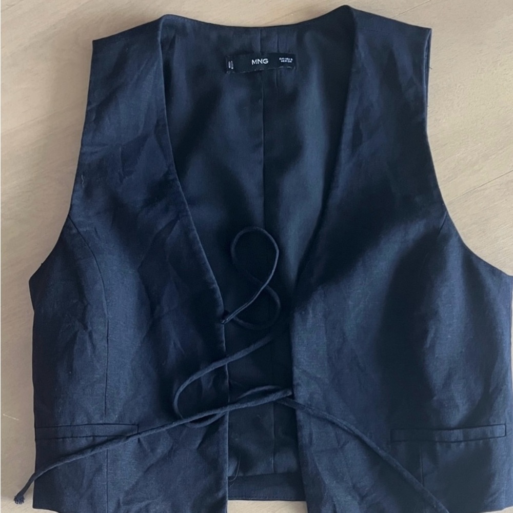 Mango Black Sleeveless Blouse